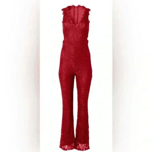VENUS Open Back Lace Jumpsuit NWOT S